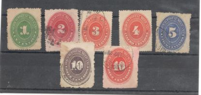 Imagen de ESTAMPILLAS NUMERALES SIGLO XIX PORFÍRIO DÍAZ 1890