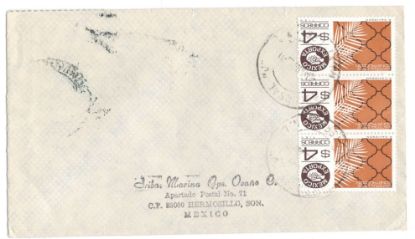 Imagen de MÉXICO EXPORTA MAT CONSTRUCCIÓN SOBRE CIRCULADO 1984 DE MONTERREY A HERMOSILLO