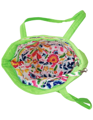 Imagen de BOLSA DAMA TIPO TOTE COLOR VERDE NEÓN