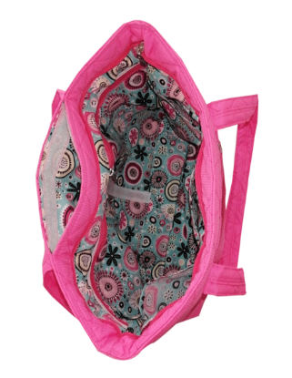 Imagen de BOLSA DAMA TIPO TOTE COLOR ROSA NEÓN