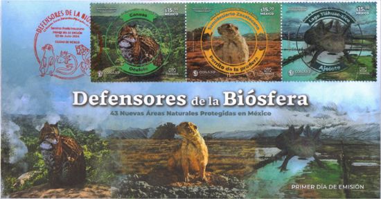 Imagen de Timbre postal: Defensores de la biósfera, 43 Nuevas Áreas naturales Protegidas en México