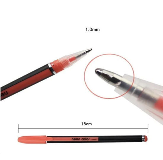 Imagen de 12-24 Bolígrafos Plumas Gel Neon Colores Escolar Oficina