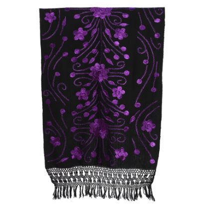 Imagen de Rebozo de floreado morado