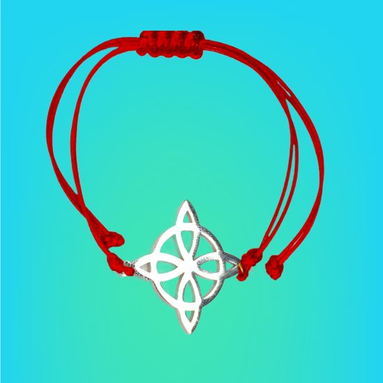 Imagen de Nudo de Bruja TP Acero Curado Uso Rudo en Pulsera Roja AA AJUSTABLE Dije Curado e Intensionado IDTECCUPF&=