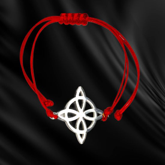 Imagen de Nudo de Bruja TP Acero Curado Uso Rudo en Pulsera Roja AA AJUSTABLE Dije Curado e Intensionado IDTECCUPF&=
