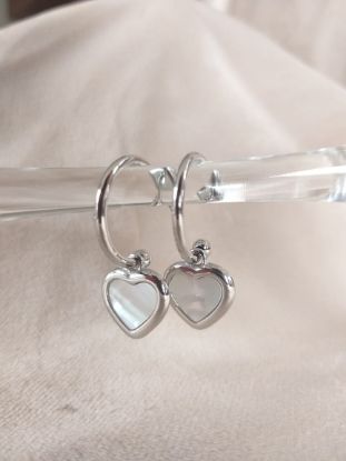 Imagen de Arracada Corazón Nacar