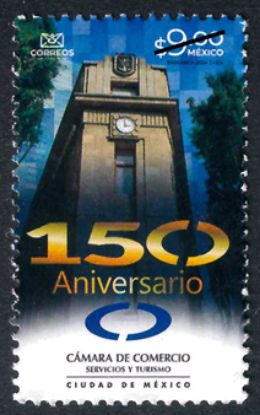 Imagen de Timbre postal: 150 aniversario de la Cámara Nacional de Comercio de la Ciudad de México