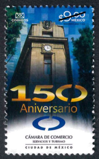 Imagen de Timbre postal: 150 aniversario de la Cámara Nacional de Comercio de la Ciudad de México