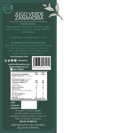 Imagen de Jugo Verde Zanahoria