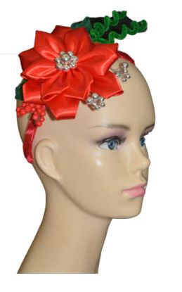 Imagen de diadema nochebuena navidad elegante hecha  a mano 