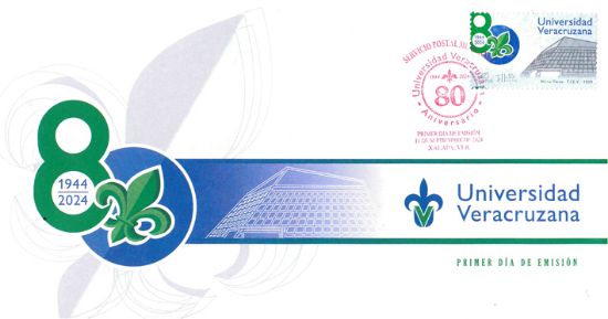 Imagen de Timbre postal: 80 aniversario de la Universidad Veracruzana
