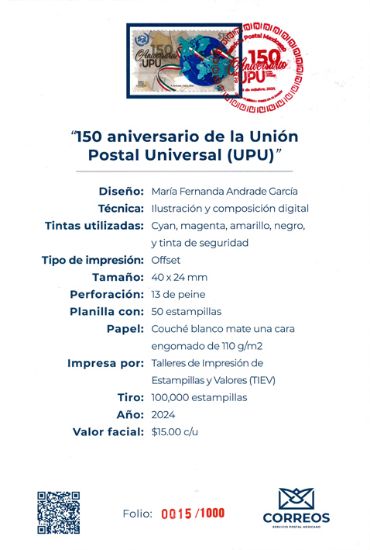 Imagen de 150 aniversario de la Unión Postal Universal (UPU)