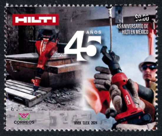 Imagen de Timbre postal:  45 Aniversario de Hilti en México