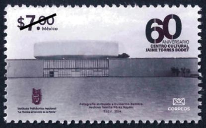 Imagen de Timbre postal: 60 años del Centro Cultural Jaime Torres Bodet