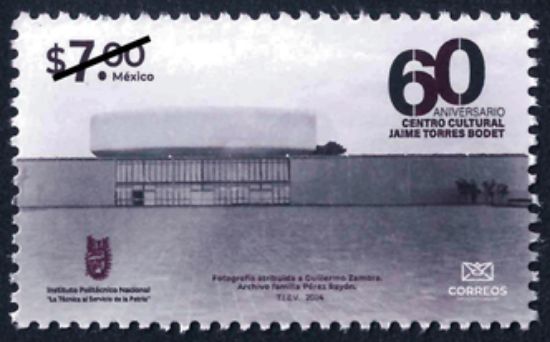 Imagen de Timbre postal: 60 años del Centro Cultural Jaime Torres Bodet