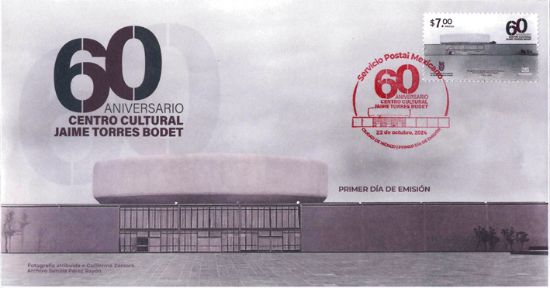 Imagen de Timbre postal: 60 años del Centro Cultural Jaime Torres Bodet