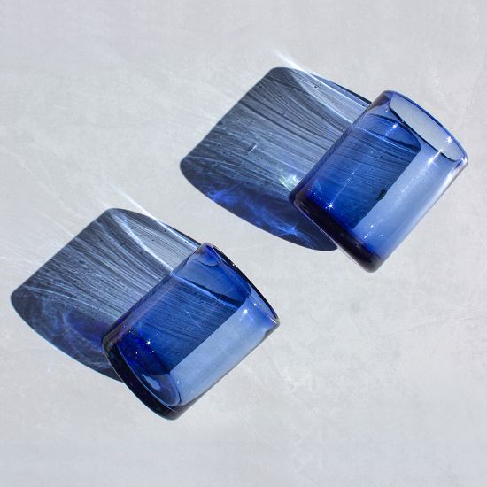 Imagen de VASOS VIDRIO SOPLADO ÍNDIGO