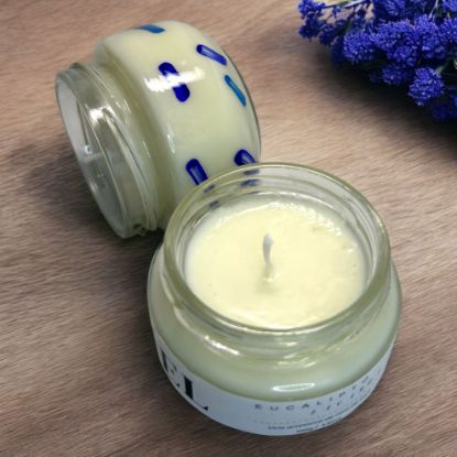 Imagen de Vela Artesanal y Aromática – Eucalipto y Lavanda 100g