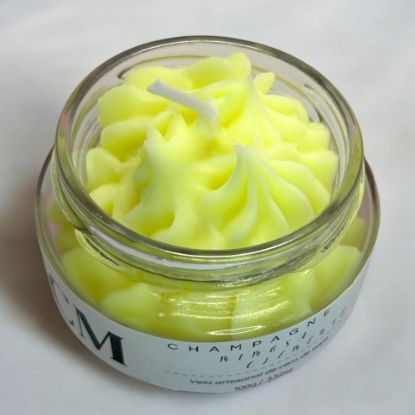 Imagen de Vela Artesanal y Aromática – Champagne y Mimosa Clementina 100g