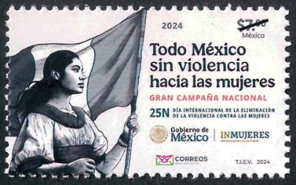 Imagen de Timbre postal: Todo México, sin violencia hacia las mujeres