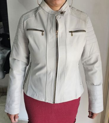 Imagen de Chamarra Piel Color Blanca