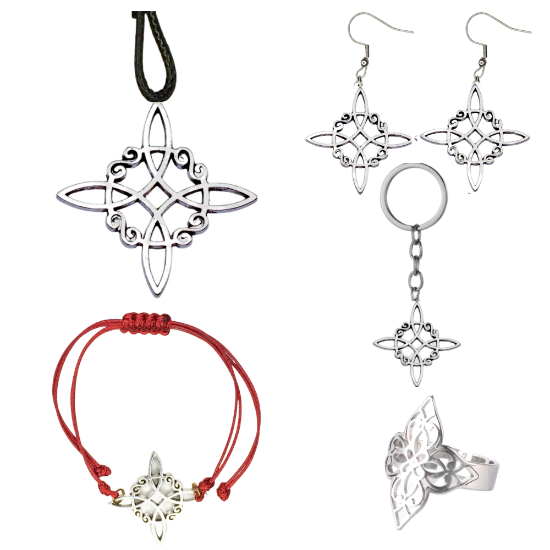 Imagen de Juego Nudo de Bruja  Z Curado Uso Rudo (Aretes, Dije+ Anillo+ Llavero+ Pulsera)+ 10 Combnaciones para Escoger X1 - Alta Durabilidad