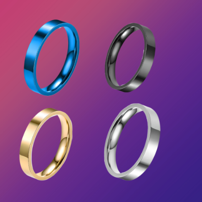 Imagen de 1 anillo Unisex acero inoxidable-+ 4 colores y 8 tallas a escoger Alta Durabilidad _Lopi740919