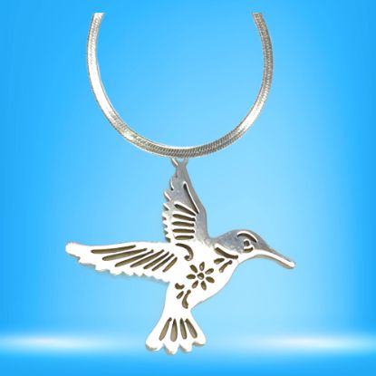 Imagen de Hermoso Dije Colibri Grande Acero Inoxidable  en Aretes, Dije/Collar o Juego Alta Durabilidad+ 9 Modelos a Escoger X1col
