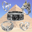 Imagen de 1 Anillo  Egipcio 9 Modelos para Escoger ( Escarabajo, Ank, Ojo de Horus, Anubis, Esfinge, Osiris, Bastet, IBIS, Rha) a Escoger  con  Poderosa Simbolo  deProteccion Activada Ajustable Alta Durabilidad de Uso Rudo X12Egip