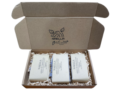 Imagen de Jabón artesanal de Tepezcohuite , Carbón activado y Aceite de coco (3 pzas de 100g c/una)