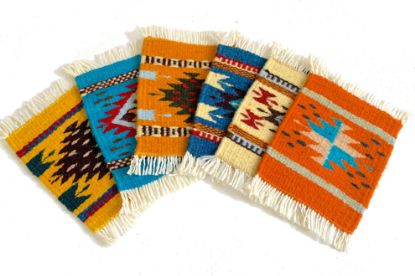 Imagen de 6  piezas de Porta Vasos de Lana Tejido a Mano, 12x15 cm Mini Tapetes 