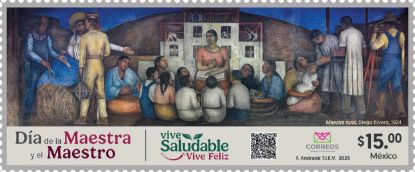Imagen de Timbre postal: Día de la maestra y el maestro
