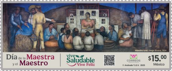 Imagen de Timbre postal: Día de la maestra y el maestro