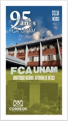 Imagen de Timbre postal: 95 aniversario de la FCA UNAM
