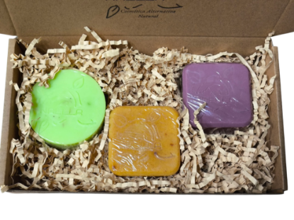 Imagen de Jabones terapéuticos artesanales (Aguacate, cúrcuma y relajante) 3pzas de 70g. C/uno.