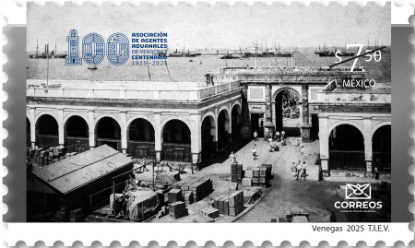 Imagen de Timbre Postal “Centenario de la Asociación de Agentes Aduanales de Veracruz"