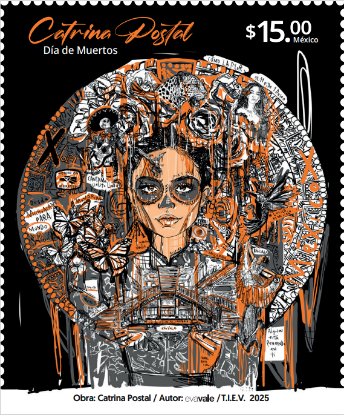 Imagen de Timbre Postal "Catrina Postal"