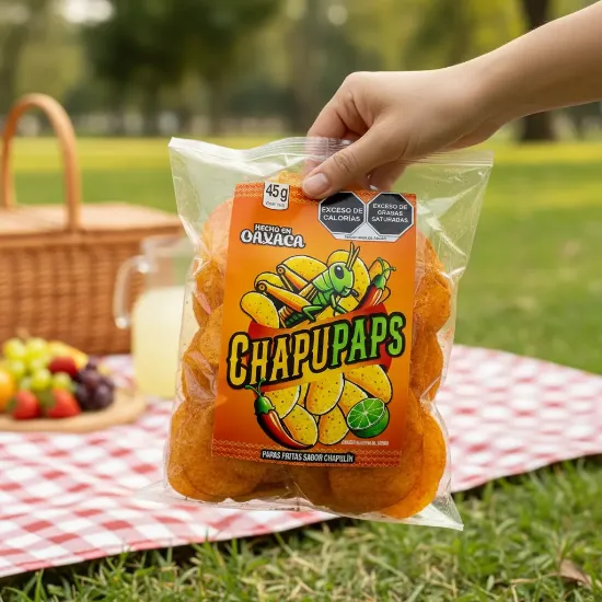 Imagen de Chapupaps Papas Fritas sabor Chapulín Casa Culinaria 6 pack