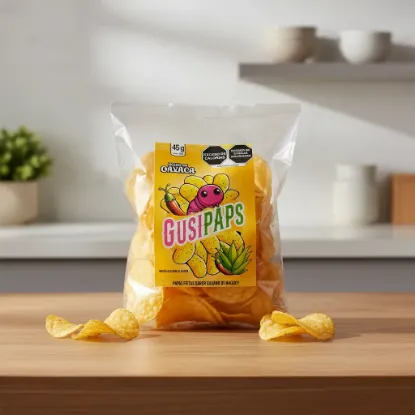 Imagen de Gusipaps Papas Fritas sabor Gusanito de Maguey Casa Culinaria 6 pack