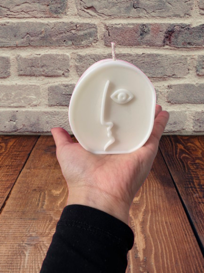 Imagen de Set de velas de aromaterapia de caras abstractas