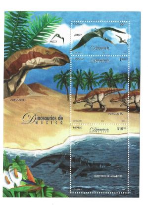 Imagen de ESTAMPILLAS HOJITA DINORAURIOS DE MEXICO 2006