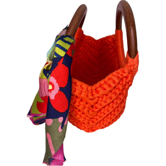 Imagen de Bolso de crochet naranja 