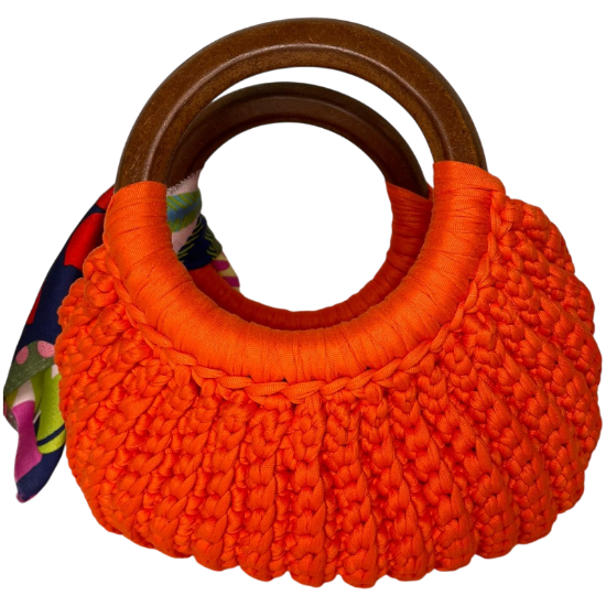 Imagen de Bolso de crochet naranja 