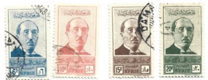 Imagen de SIRIA ESTAMPILLAS DE 1945 PRESIDENTE SHUKRI AL QUWATLI 1945