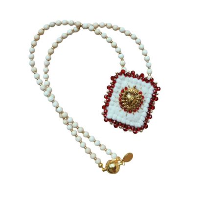 Imagen de Cordel De Luna Collar de pasta con Sagrado Corazón 1 pieza