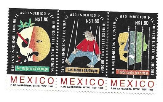 Imagen de ESTAMPILLAS EN SE TENANT LUCHA CONTRA EL TRAFICO Y USO INDEBIDO DE DROGAS 1995