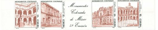 Imagen de ESTAMPILLAS MEXICO 5TA SERIE MONUMENTOS COLONIALES 1985 PALACIOS CD DE MEXICO NUEVAS