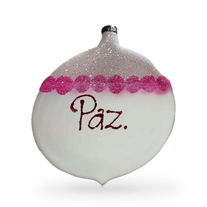 Imagen de Docena de esferas con la palabra "Paz"