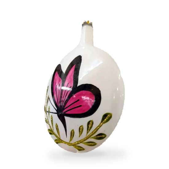 Imagen de Docena de esferas de gota con mariposa rosa