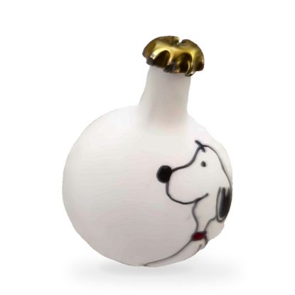 Imagen de Esfera blanca con perrito dibujado